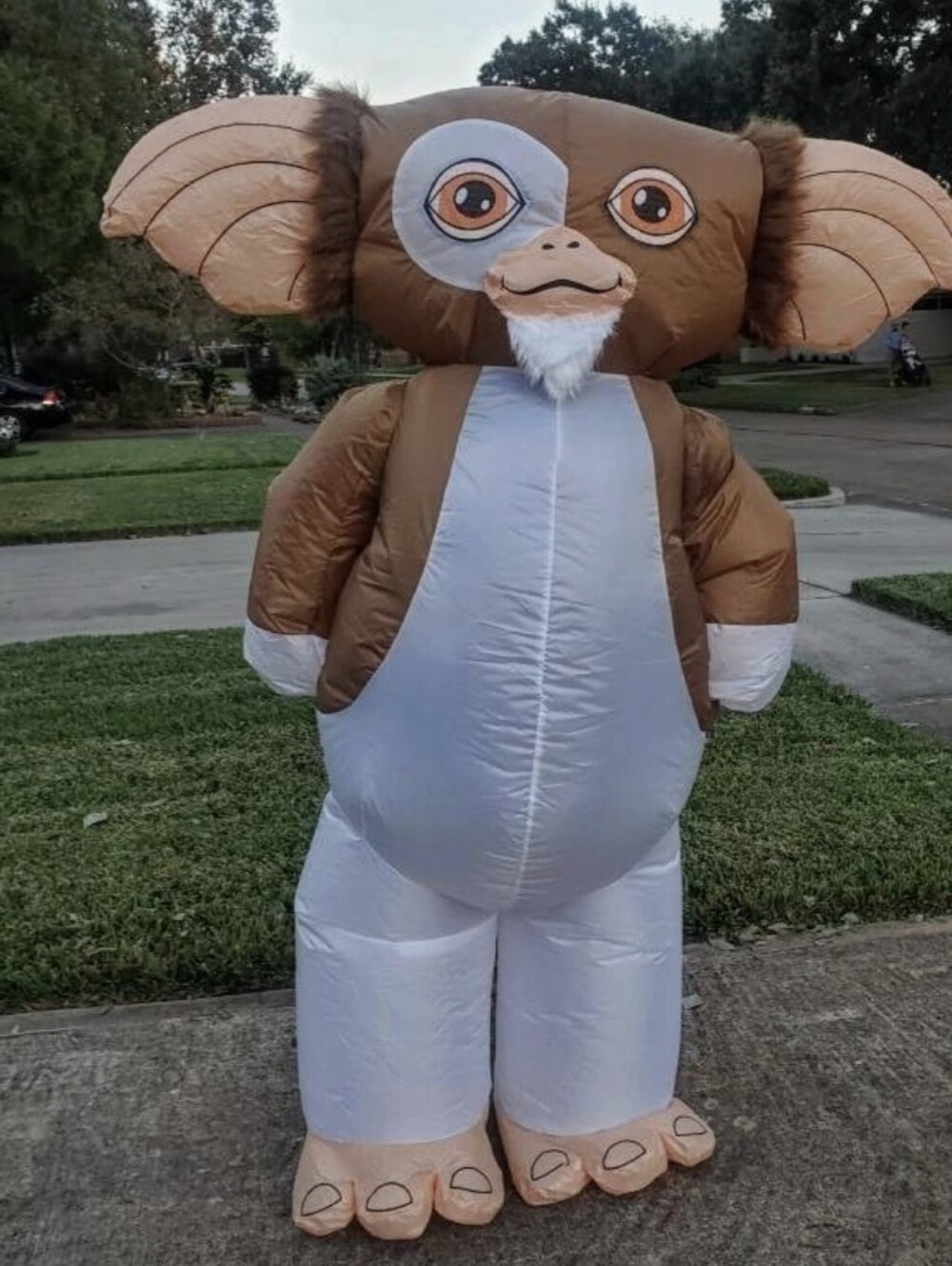 Inflatable Brown and White Gizmo-Style Kids Costume - Brand Unspecified